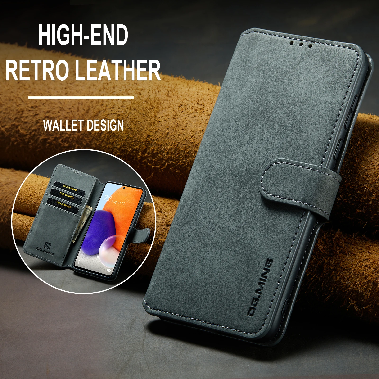 

Luxury Wallet Leather Case For Samsung Galaxy A73 A53 A33 A13 A72 A52 A42 A32 A22 A12 A31 A21S Flip Phone Protective Cover
