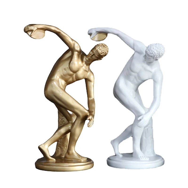 

Фигурная скульптура, Спортивная статуя спортсмена, украшение для кабинета и офиса, ретро статуэтка, поделки, подарок на день рождения
