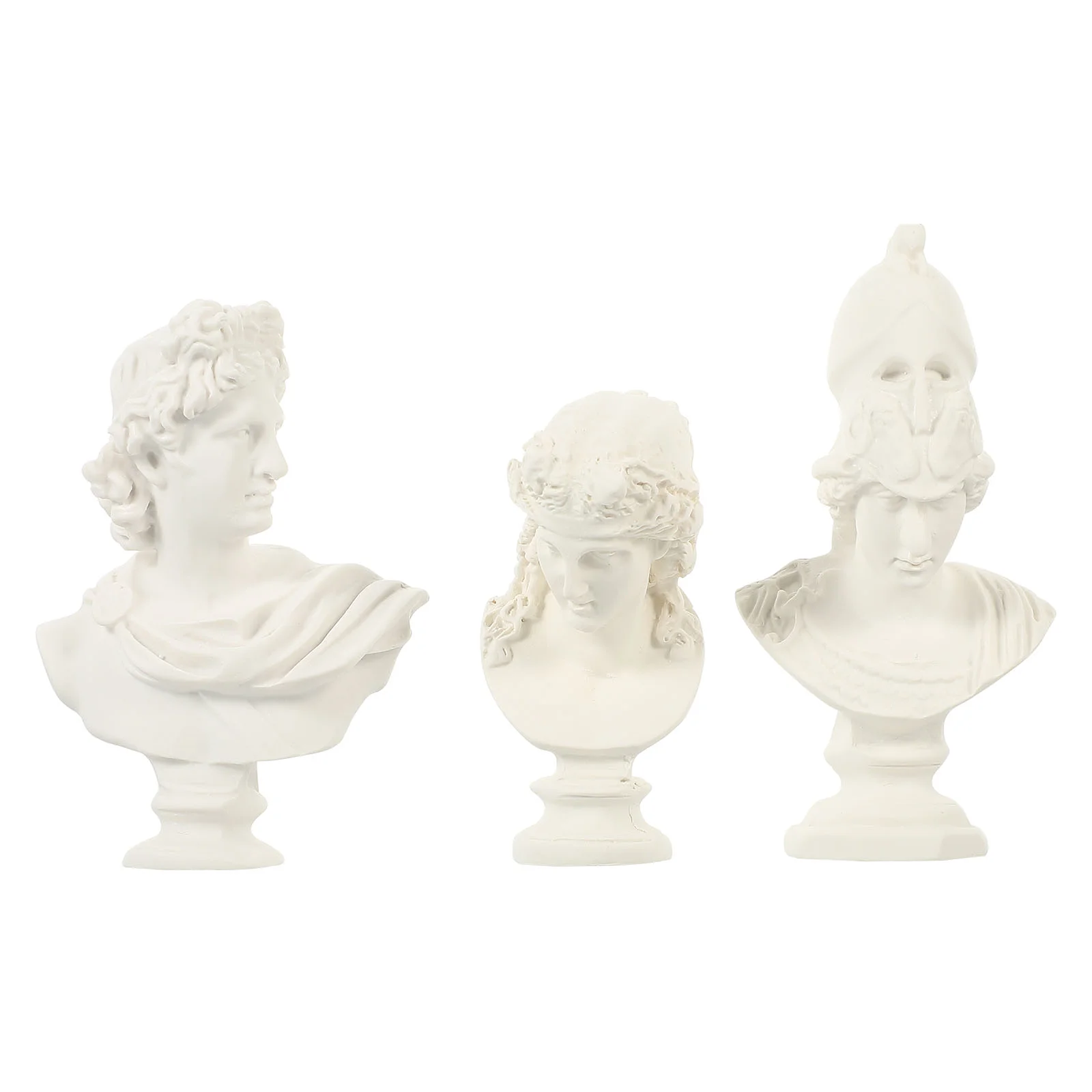 

Statue Bust Greek Sculpture Head Figurine Resin Ornament David Statues Mini Famous Roman Sketch Goddess Sculptures Mythology