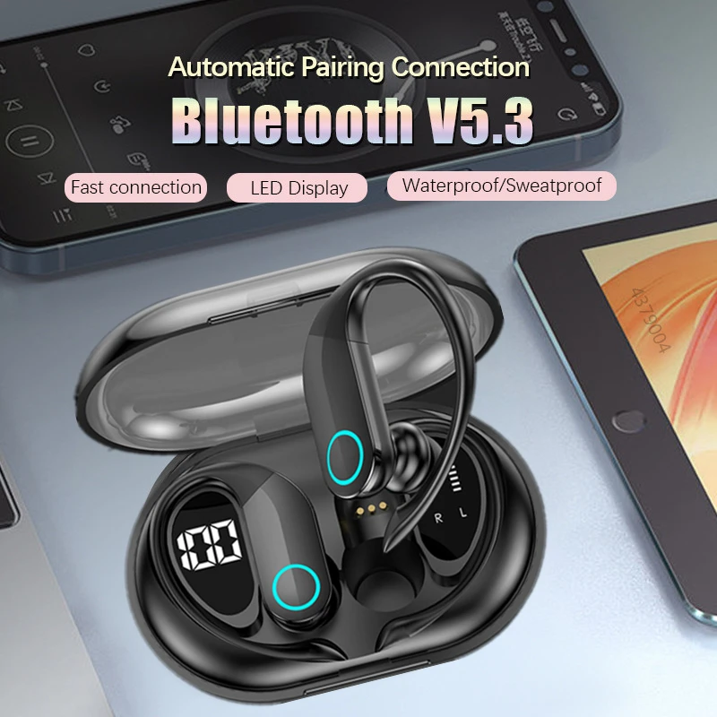 Новые Bluetooth 5 3 наушники беспроводные спортивная водонепроницаемая гарнитура Hi-Fi