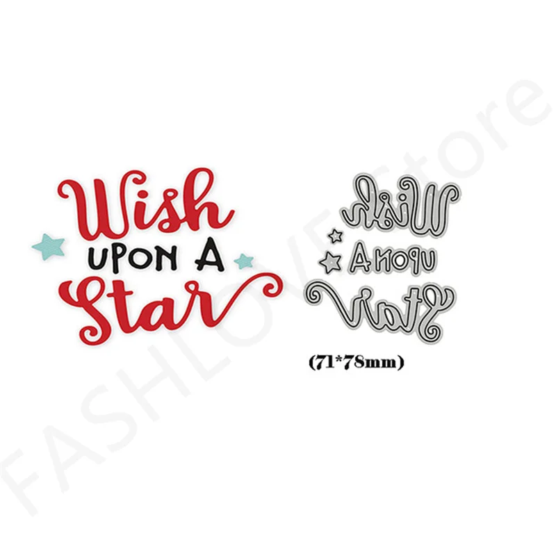 

Christmas Metal Cutting Dies No Stamps For DIY Dies Scrapbooking Hand Account Cards Decorating Album Craft Die Wish