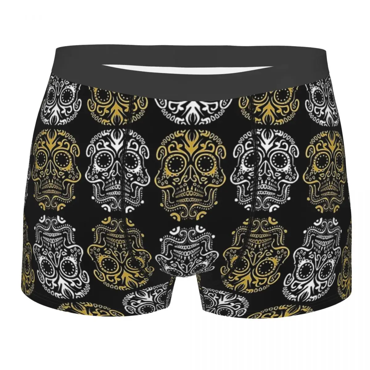 

Боксеры женские золотистые и белые, дышащие, с черепом
