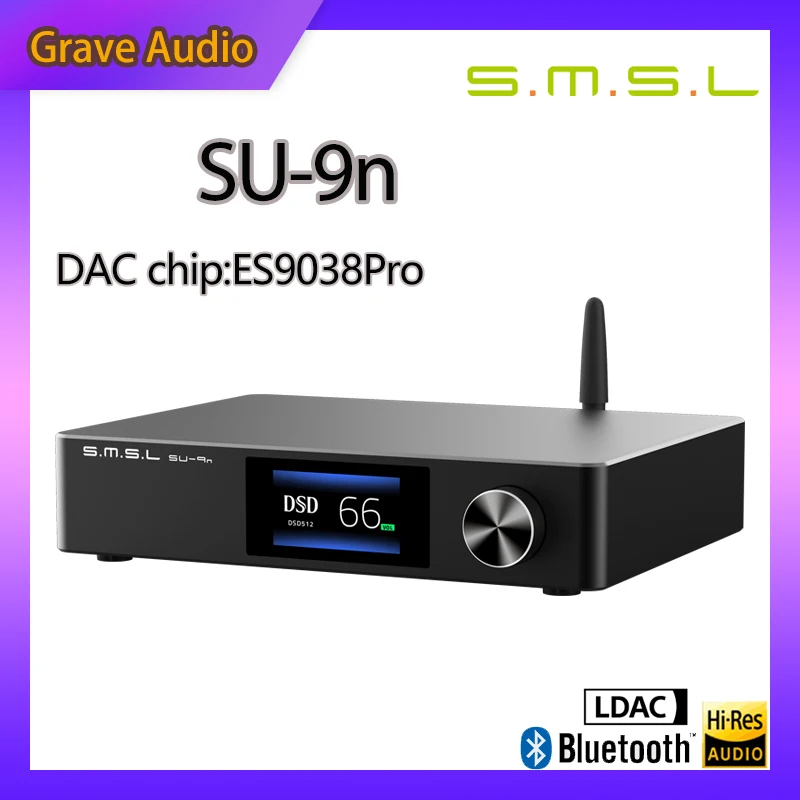 SMSL SU-9n ES9038pro HIFI DAC Bluetooth 5 0 DSD512 LDAC APTX с пультом дистанционного - Цена: 30023.25