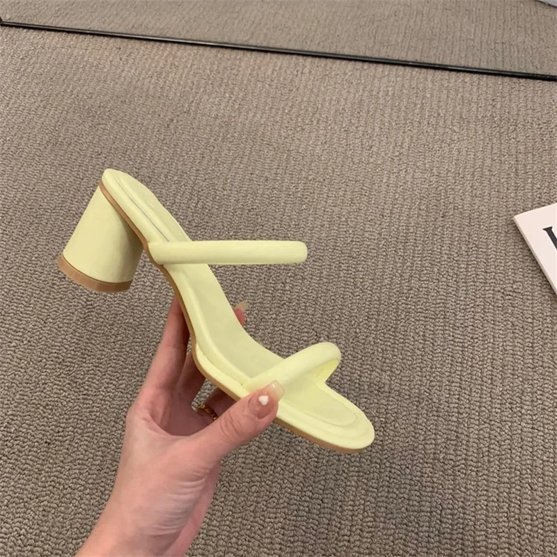 

Женские летние пляжные сандалии с открытым носком, на квадратном каблуке