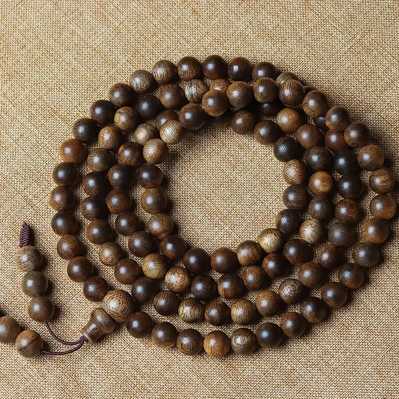 Оптовая продажа вьетнамских синих шахмат Nan agarwood Kyara ecowood Будда бусины четки