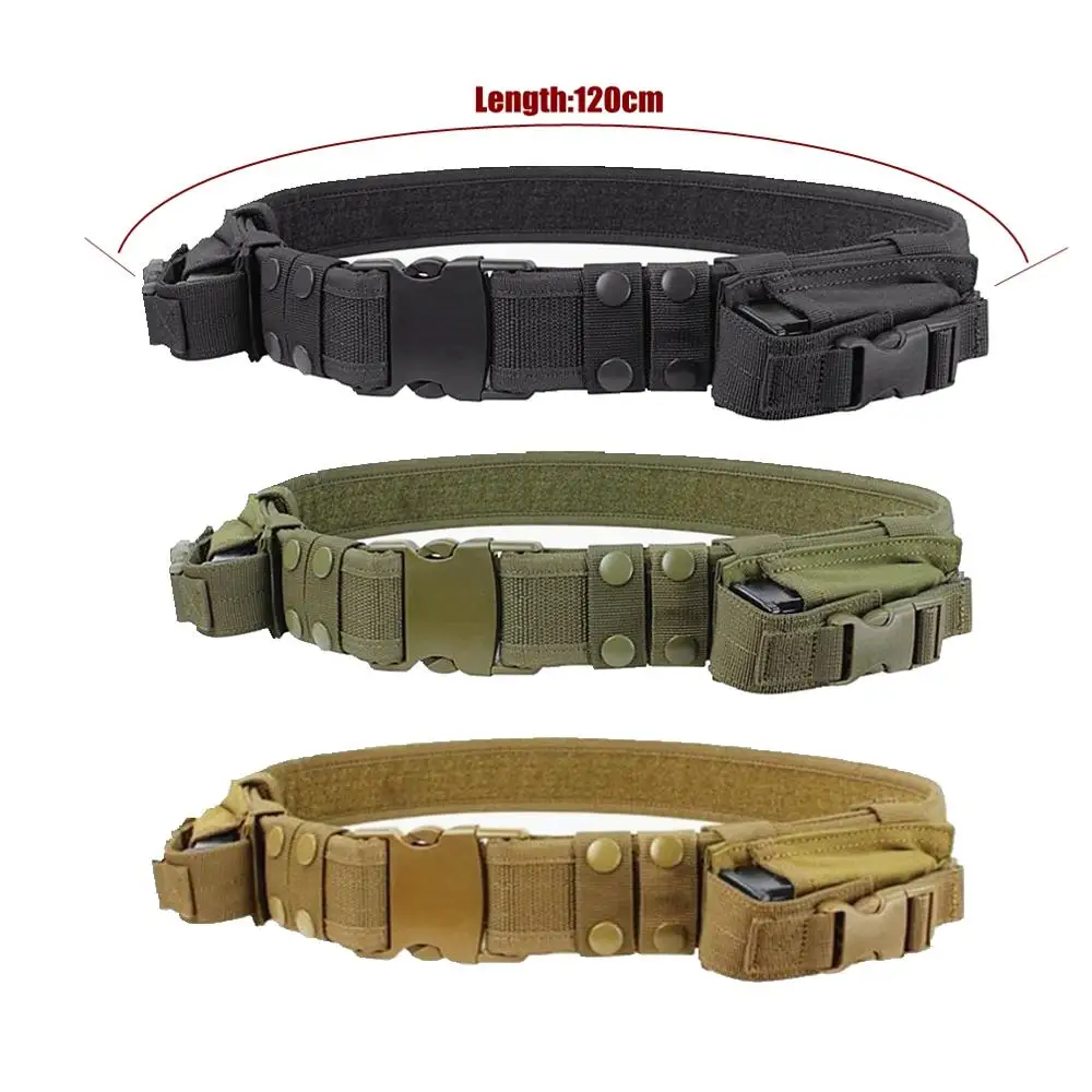 

Hunting Equipment System Tactical Men Belt Waist Support Security Military Combat Duty Utility Belt with Magazine Pouches