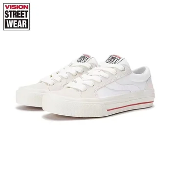 VISION STREET WEAR Off White Shoes Low Top Suede Canvas Shoes Unisex Skate Sneakers Fashion Sports Skateboarding Shoes 1