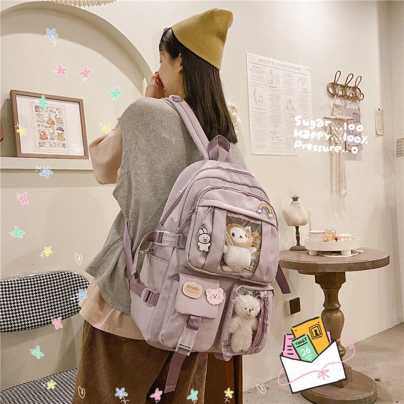 Schoolbag Women Backpack Fashion High School Junior High School Students Campus All-match New Backpack Women Single Shoulder Bag