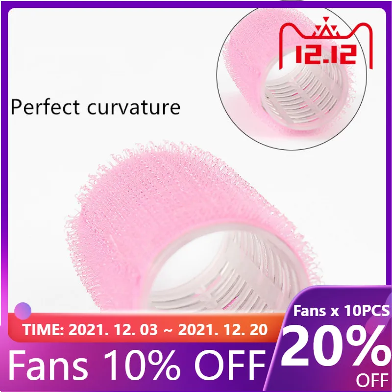 

Fashion 1/3pcs Hair Rollers Curlers Bangs Curler Self-Adhesive Sticky Hairdressing Professional For DIY Multi Size Salon Tools