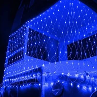 led net mesh lights 3x2m 1 5x1 5m string lights outdoor hanging fariy string with eu plug for party garden decor lights