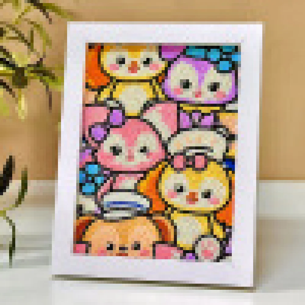 Sanrio Алмазная наклейка детская ручная работа мультяшная вышивка пазл Релаксация