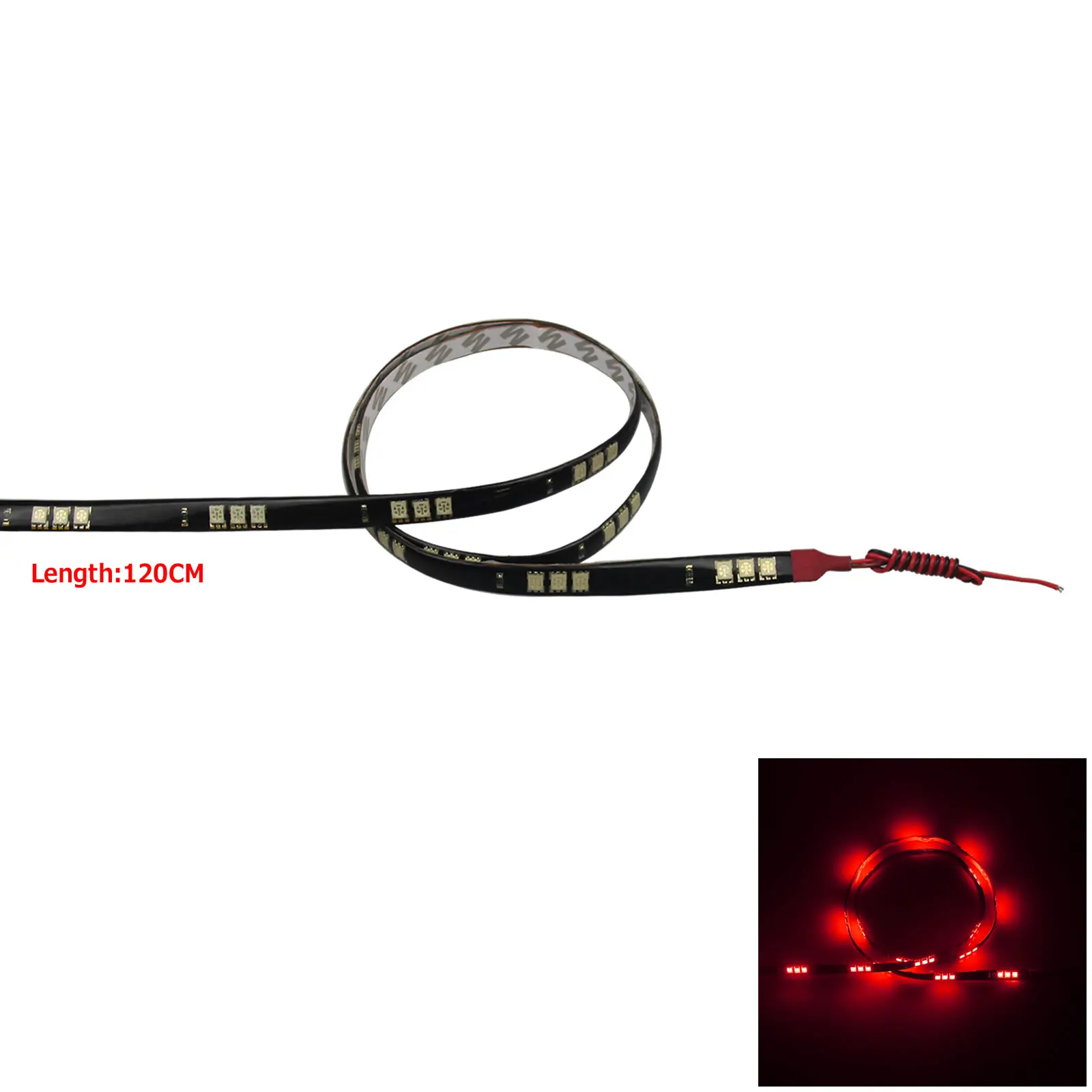 1x Красная гибкая лента светильник Waterproof 60 5050 SMD светодиодный