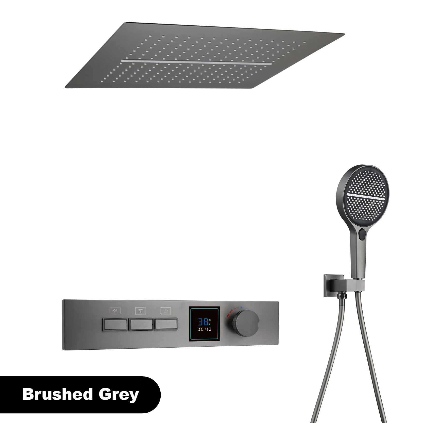 

Душевая система Gestana Gunmetal Brass с LED дисплеем