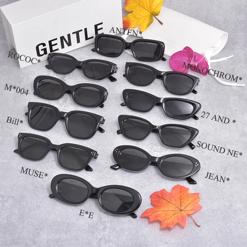 

GENTLE Luxury Women Men Sunglasses MONSTER Acetate Polarizing UV400 lenses car driving Sun glasses With original LOGO