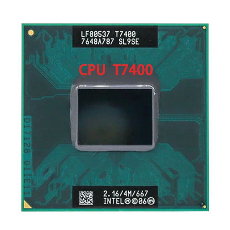 

Двухъядерный процессор Intel Core 2 Duo T7400 SL9SE, 2,1 ГГц, 4 МБ, 34 Вт, разъем M/mPGA478MT, 2 шт./лот