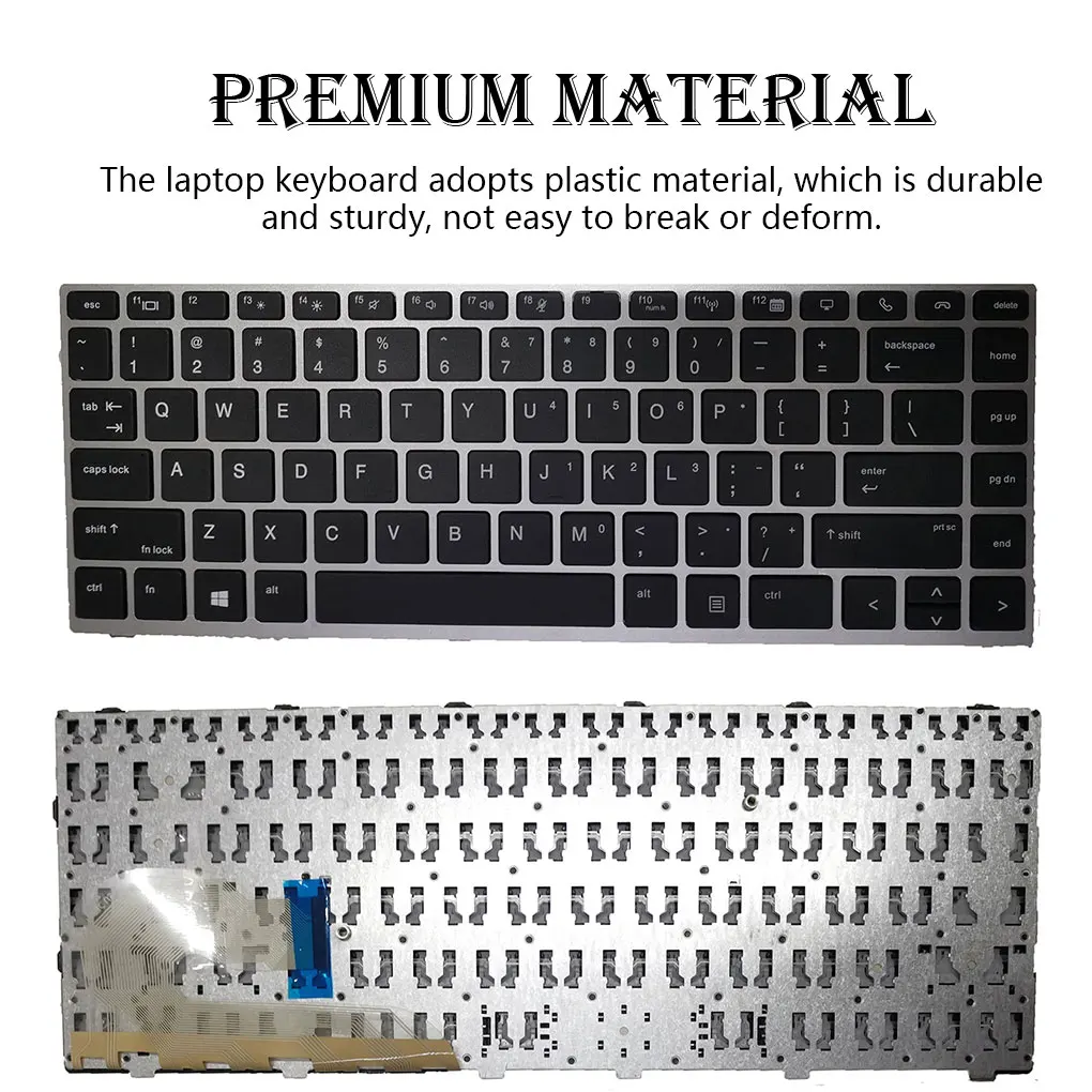 

Silver Frame Keyboard Input Typing Replace Parts Computer Components Toetsenbord Replacement for HP Elitebook 840 G5