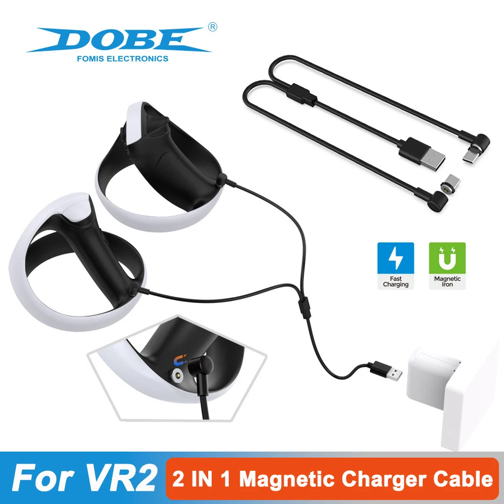 2 in 1 Magnetic charger cable For PS VR2 fast charger type c Double handle charging wire for nintendo switch / PS5 gamepad