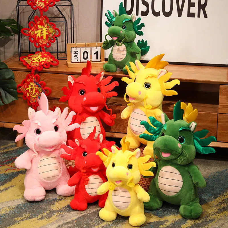

Kawaii 35/45cm Chinese Lucky Dragon Plush Dolls Stuffed Animals Cartoon Soft Kids Toys for Boys New Year Funny Gifts Home Decor