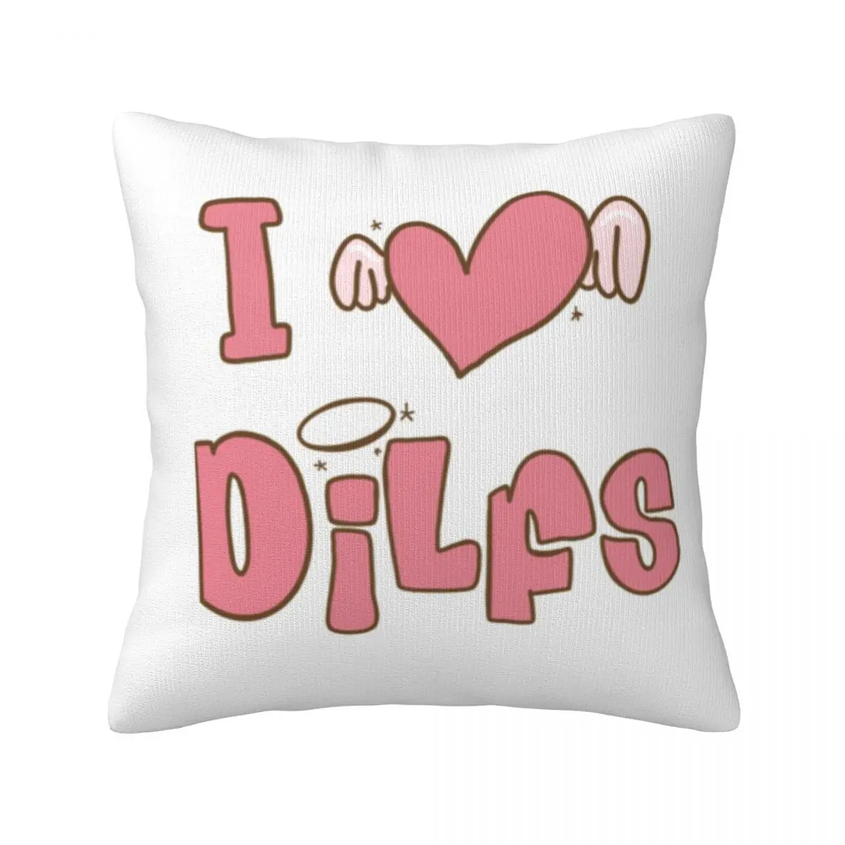 

I Love Hot Dads Dilfs Pillow Case Pink Angel Wings Y2K Polyester Bed Pillowcase Zipper Spring Cute Cover