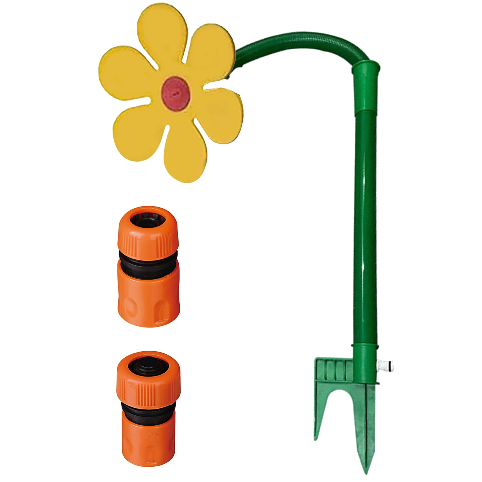 Garden Sprinkler Watering Tool Flower Shape Crazy Whirling Yard Lawn Watering Funny Dancing Daisy Water Spray Toy for Children