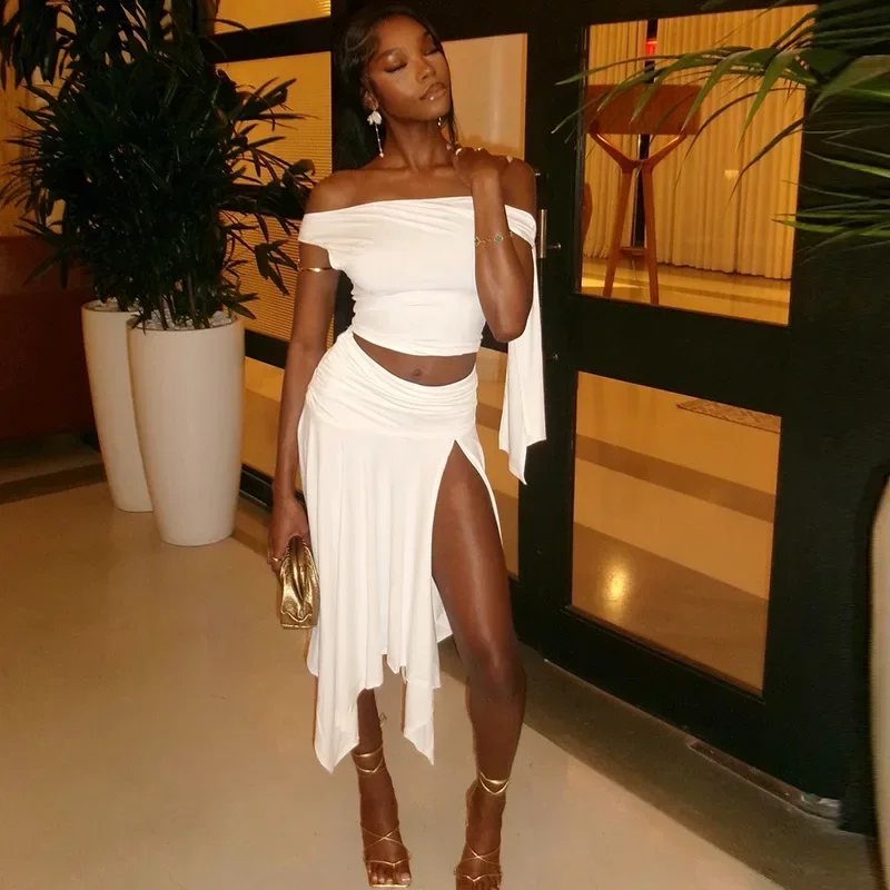 Ueteey комплекты из двух предметов сексуальные наряды для женщин женская юбка с