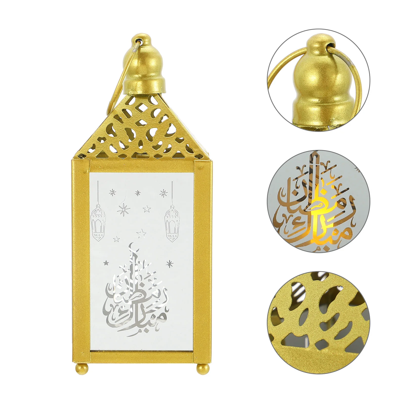 

Lantern Ramadan Led Lamp Muslim Decorations Party Wind Iron Eid Indoor Islam Table Festival Moroccan Creaative Light Night Decor