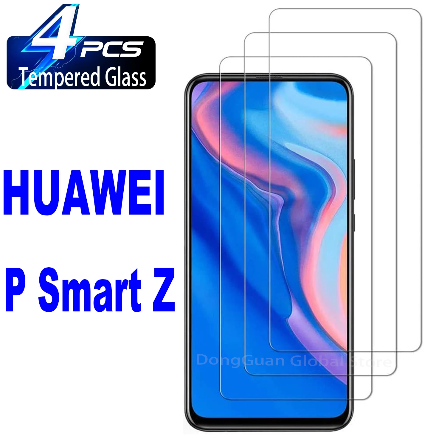 

2/4 шт. Защитная стеклянная пленка для экрана для Huawei P Smart Z закаленное стекло