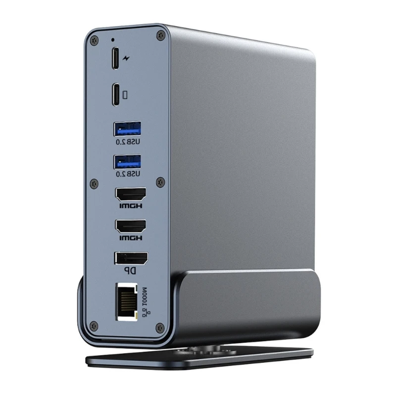 SS8S Подключение ноутбука Многопортовая док-станция USB C 16 в 1 с питанием HDTV