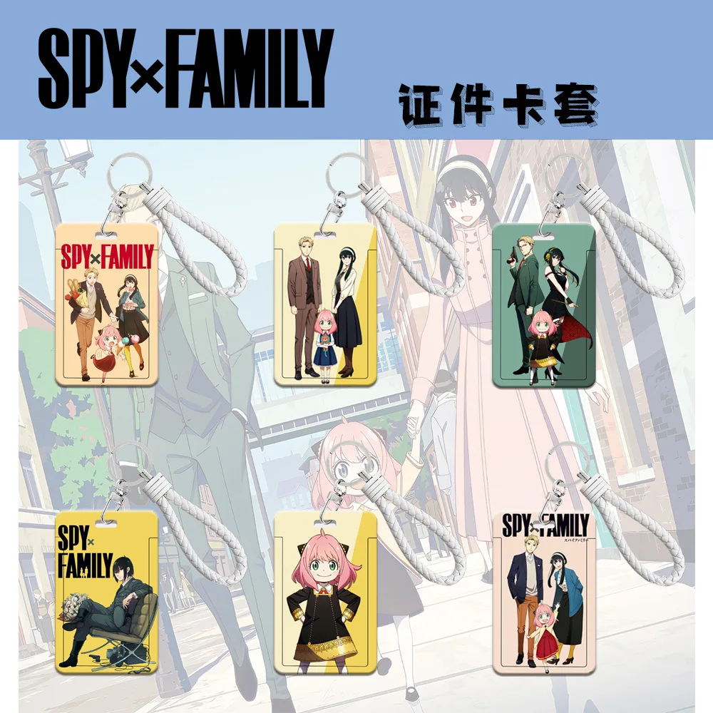 

Anime Spy x Family Cute Cartoon Student Keychain Push Custom Wholesale Id Card Lanyard Phone Rope Holder Lariat Keyring Woman