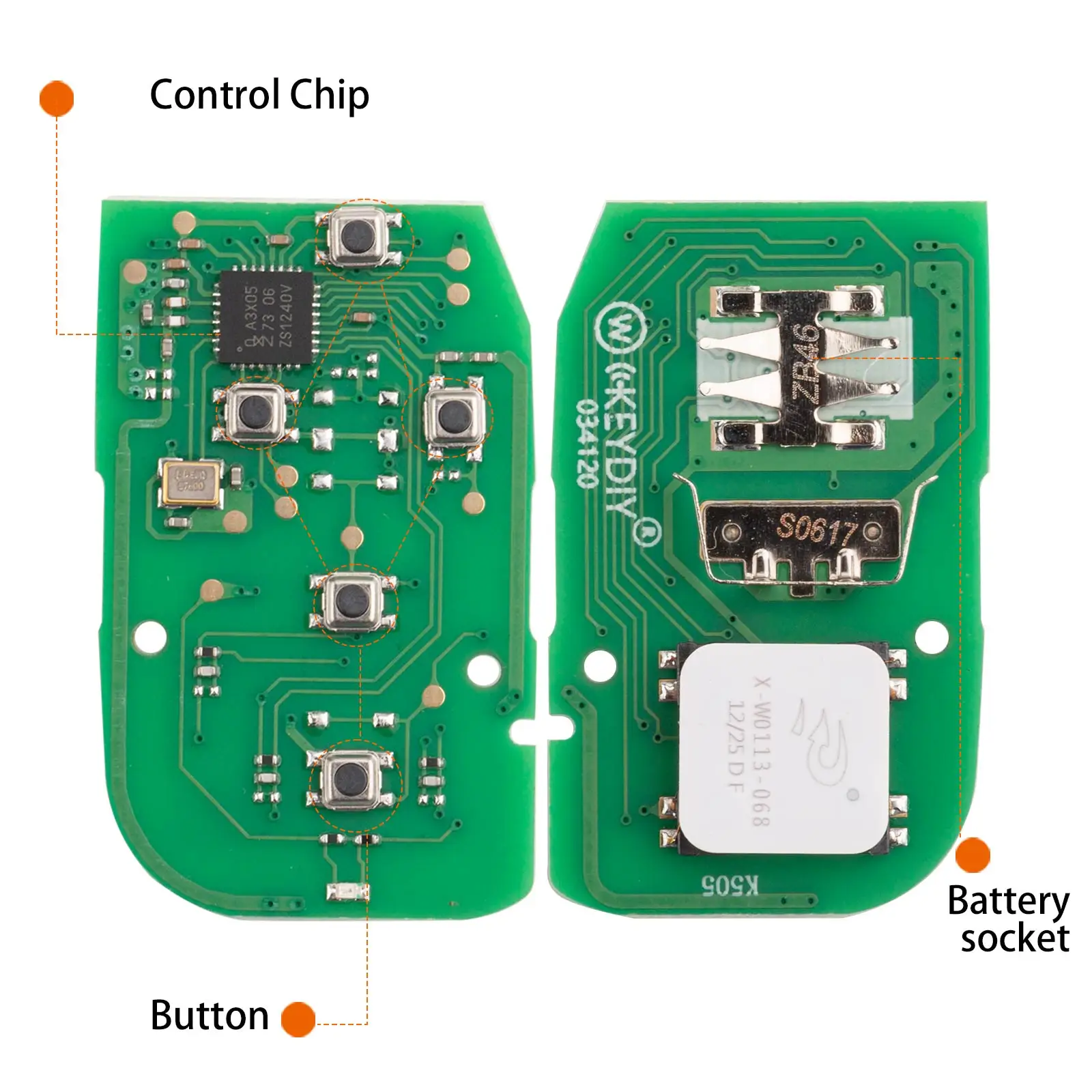 Фото KEYDIY KD ZB46-4 (Старт) Универсальный интеллектуальный дистанционный ключ, 4 кнопки, совместимые с типом Honda №3