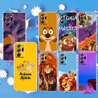 disney cute the lion king for samsung note 20 10 9 ultra plus f23 m52 m21 a73 a70 a20 a10 a8 a03 j7 j6 transparent phone case