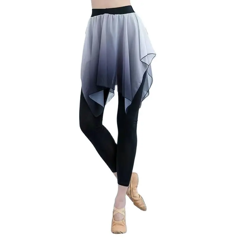 

Women Gym Yoga Pants With Skirts Attached For Golf Tennis Fitness High Waist Sports Leggings Workout Modern dance Clothes Ballet