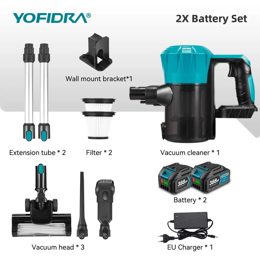 

YOFIDRA Портативный Бесщёточный Пылесос 18В 1800Вт