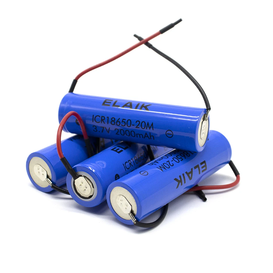 

4pcs ICR18650 3.6V 2000mAh rechargeable lithium battery stable performance Wide range of energy storage 20M - outgoing line
