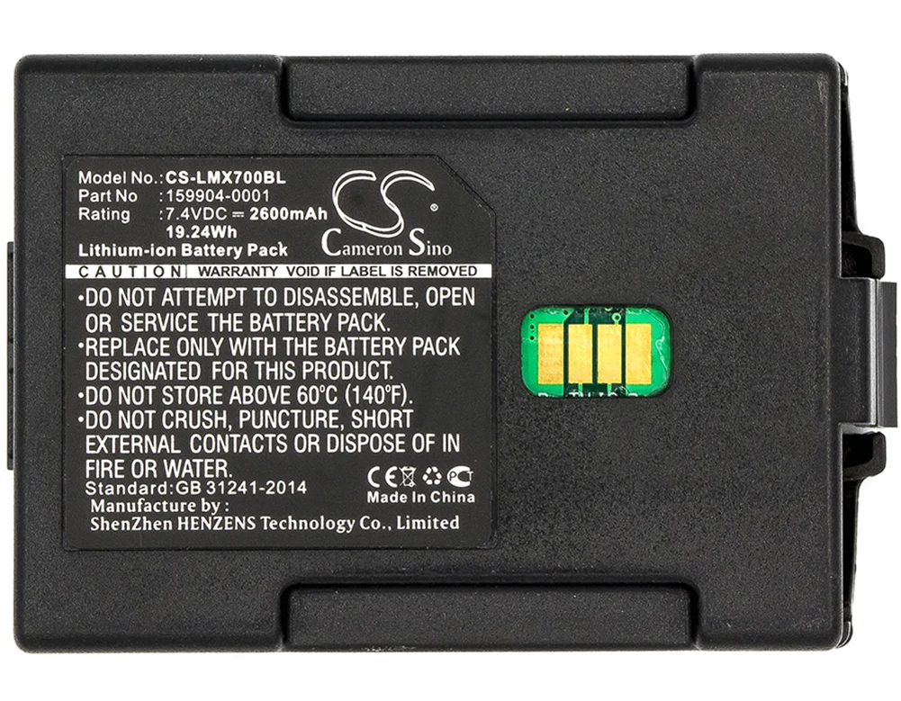 

Cameron Sino 2600mA Battery for LXE MX7 159904-0001,163467-0001