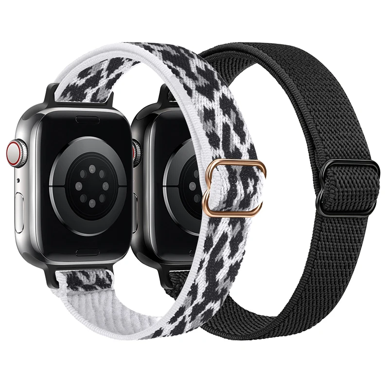 

Slim Scrunchie Strap for Apple watch band 40mm 44mm 45mm 41mm 38mm 42mm Elastic Nylon bracelet iWatch serie 3 4 5 6 se 7 band