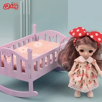 miniature furniture doll house wooden diy bed doll bathroom dollhouse furniture bed house doll house toys for grils gifts