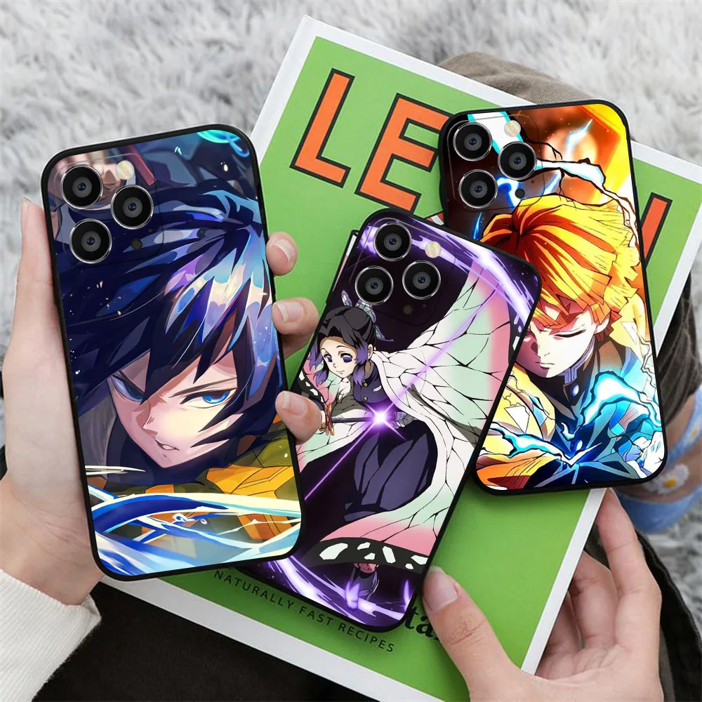 Черный чехол AU-64 Tanjiro Demon Slayer для VIVO Y3 Y3S Y93 Y51A Y31 Y55 Y70 Y11 Y12 Y91C Y73 Y10 Y81 Y81S Y81I