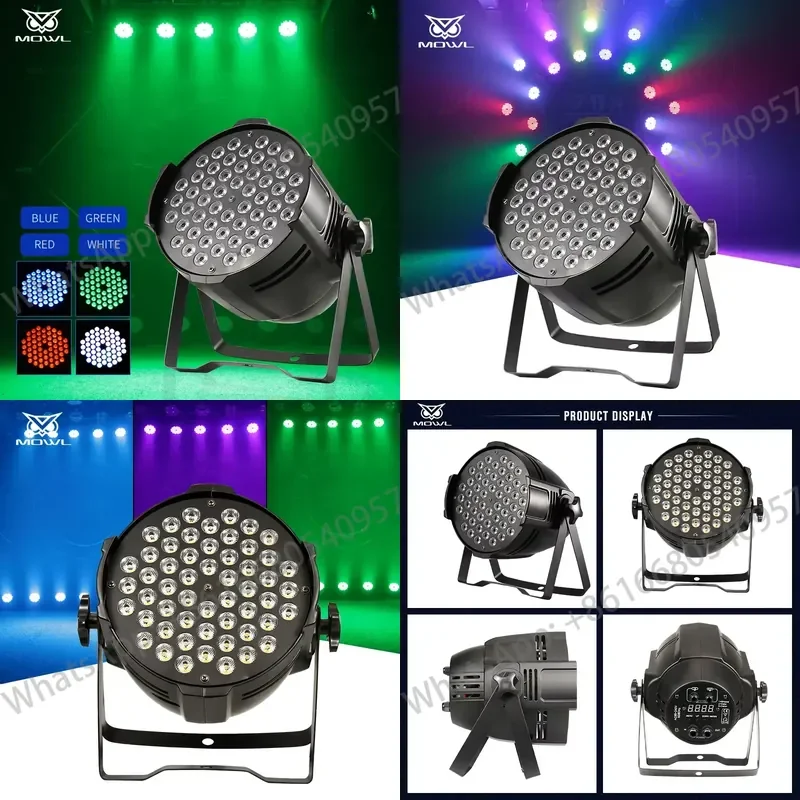 Фото Светодиодный сценический прожектор MOWL 54*3W RGB 3-в-1 DMX512 с звуковой активацией, 54 светодиода, PAR-прожектор №1