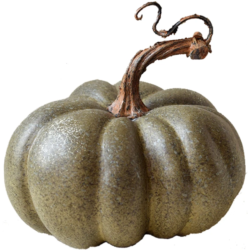 Fake pumpkin props simulation vegetable model green skin small halloween ornament agritainment decoration creative pasto