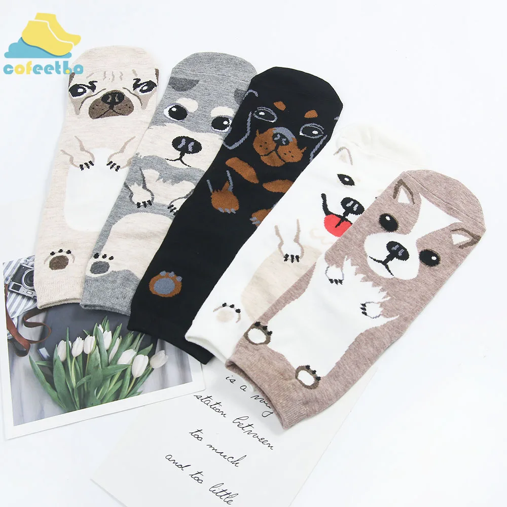 

Женские милые хлопковые носки до щиколотки, забавные длинные носки в стиле Харадзюку, корейские Повседневные Дышащие носки унисекс с мульт...