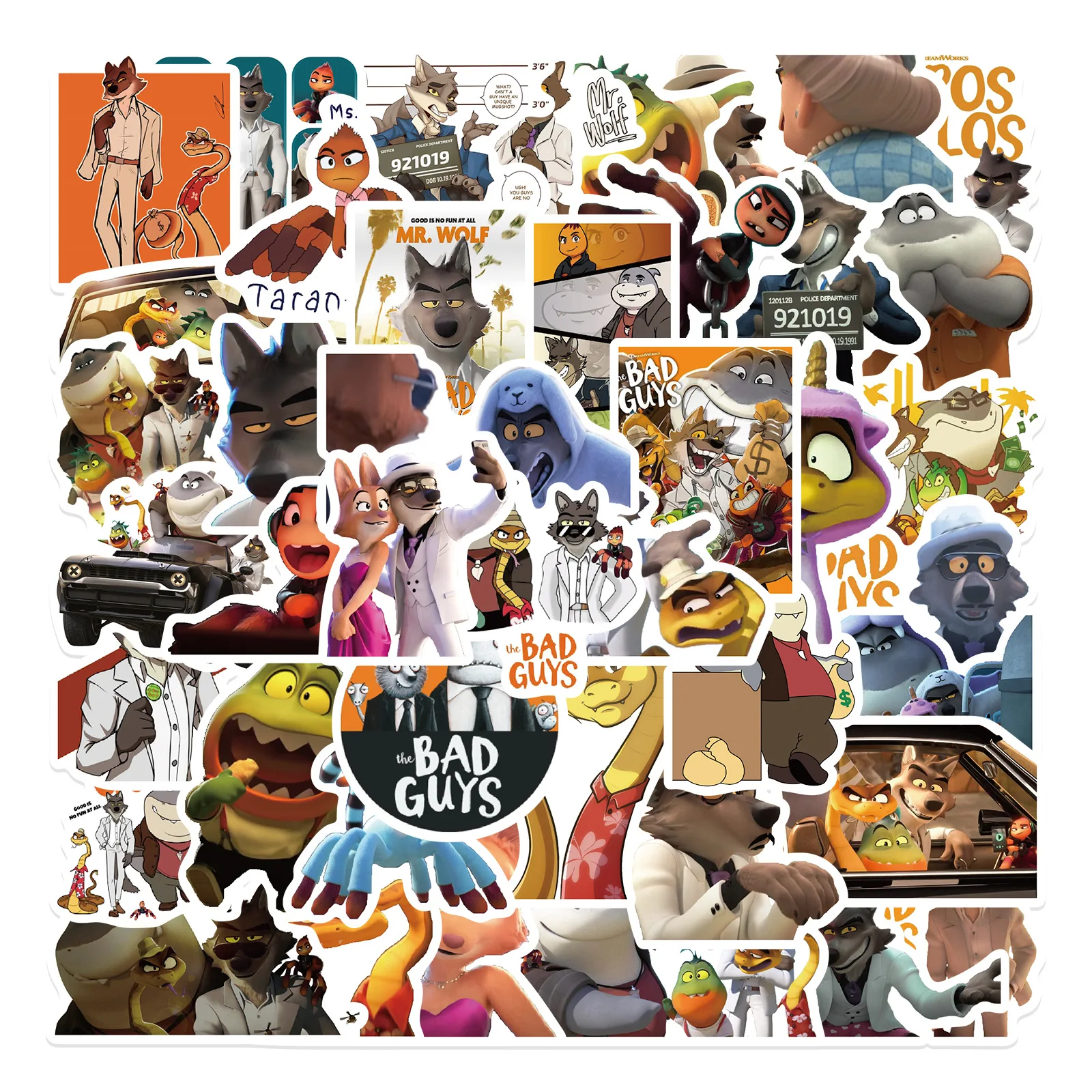 

52 children's European and American animation villain alliance graffiti stickers decoration waterproof pop stickers wholesale