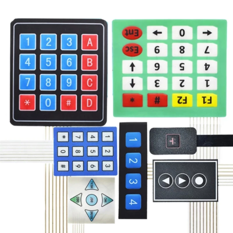 1 3 4 5 12 16 20 Key Button Membrane Switch 1x4 1x5 4x4 4x5 Keys Matrix Array Keyboard Keypad Control Panel DIY Kit For Arduino