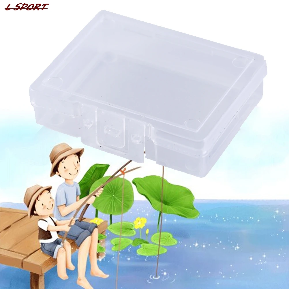 

1pc 5.5*4.3*1.6cm Transparent Strength Plastic Storage Box Container Case Fishing Tools