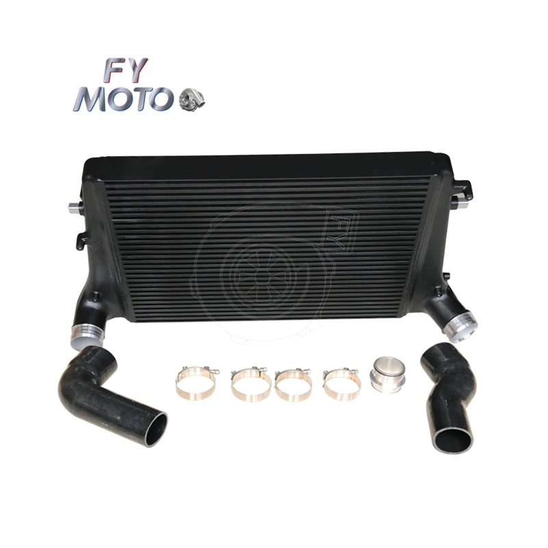 Фото Для VW Golf GTI 2.0 FSI TSI MK5 MK6 / Audi A3 2006-2010 годов выпуска, черный комплект интеркулера, тип Bar&Plate, размер сердечника 600*415*65 мм №2