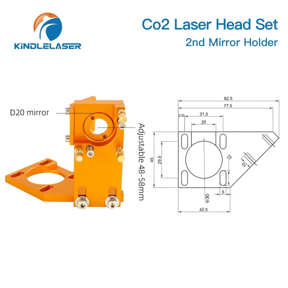Фото Лазерная головка Kindlelaser серии K, новый стиль, CO2, D12 D20мм, линзы FL25.4 50.8мм для лазерных гравировальных и режущих станков 2030 4060 K40 №4