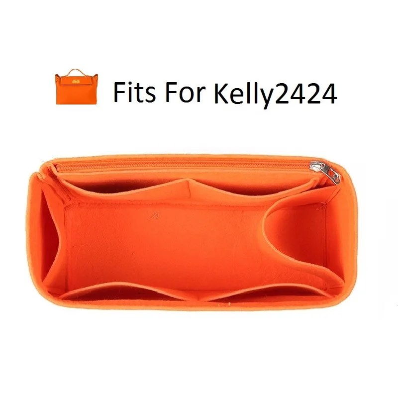 

Fits For Kelly2424 Felt Cloth Insert Bag Organizer Makeup Handbag Organizer Travel Inner Purse Portable Cosmetic Bags
