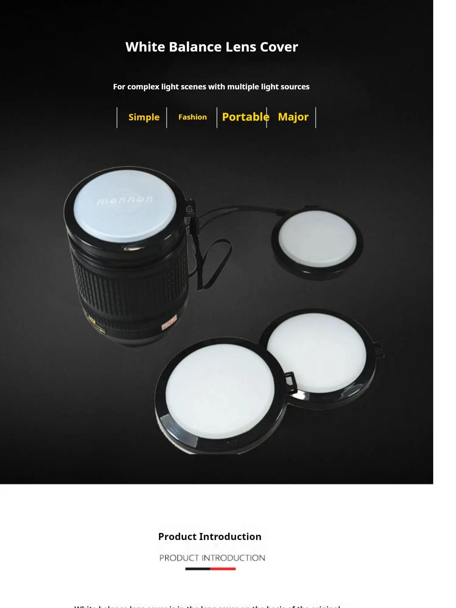 White Balance WB 49 52 55 58 62 67 72 77 82 мм Крышка объектива для цифровой зеркальной камеры Canon
