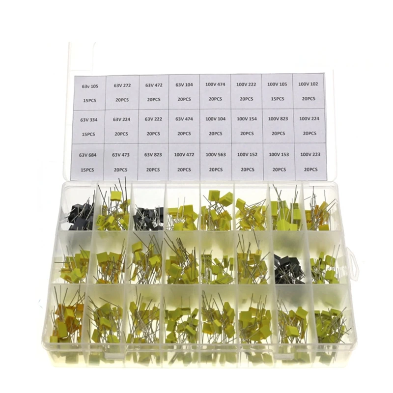 

R9JA 460pcs 63V-100V 102J-105J Capacitor Polypropylene Safety Plastic Film 105-823 Set Free Wide Applications in Computers