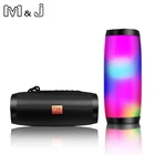 M  J наружный портативный светодиодный Bluetooth беспроводной музыкальный динамик AUX TF картаUSB флэш-накопитель FM радио сильный бас стерео с микрофоном